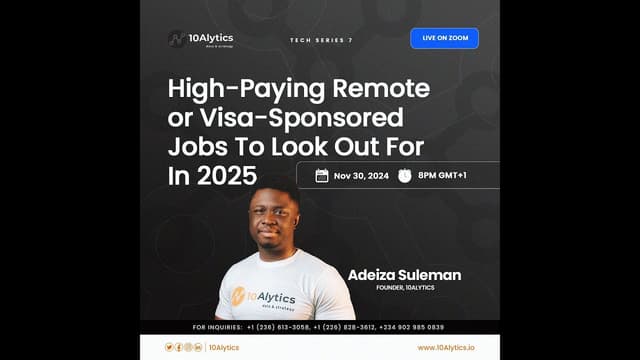 High-Paying Remote/Visa-Sponsored Jobs To Look Out For In 2025